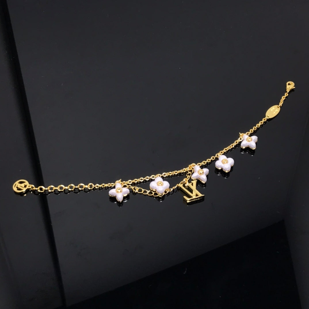 [Love's Uplift]LOGO 6 MOTIF STAR AND SUN GOLD BRACELET