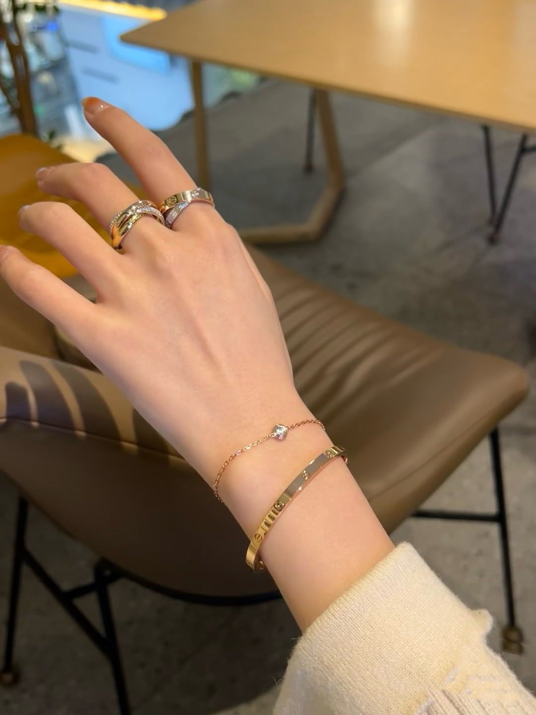 [Love's Uplift]DAMOUR DIAMOND LINK BRACELET