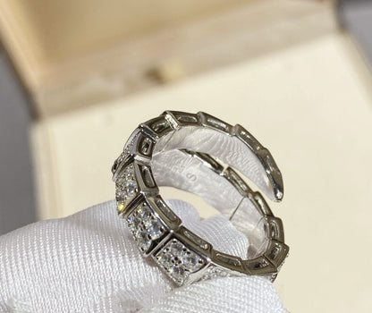 [Love's Uplift]SERPENTI RING SILVER DIAMOND PAVED