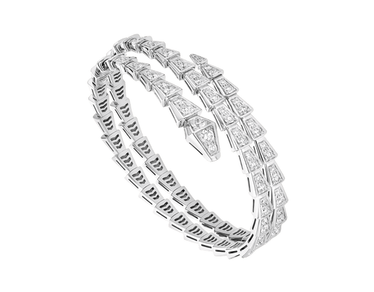 [Love's Uplift]SERPENTI BRACELET SILVER DIAMOND DOUBLE ROW