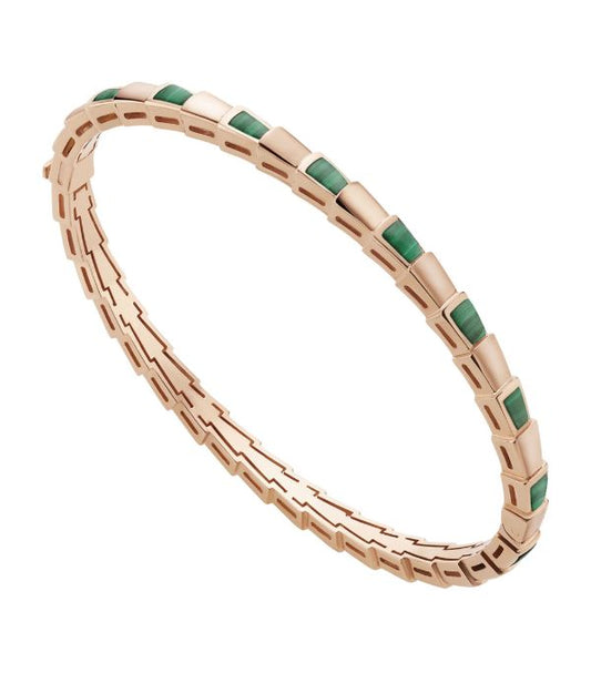 [Love's Uplift]SERPENTI BRACELET PINK GOLD MALACHITE
