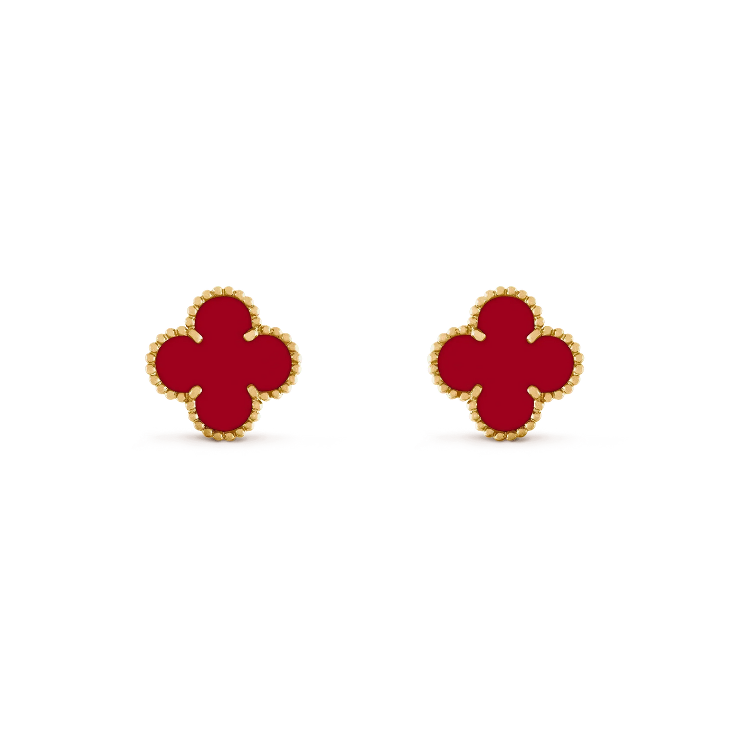 [Love's Uplift]CLOVER MEDIUM 1 MOTIFS CARNELIAN  EARRINGS