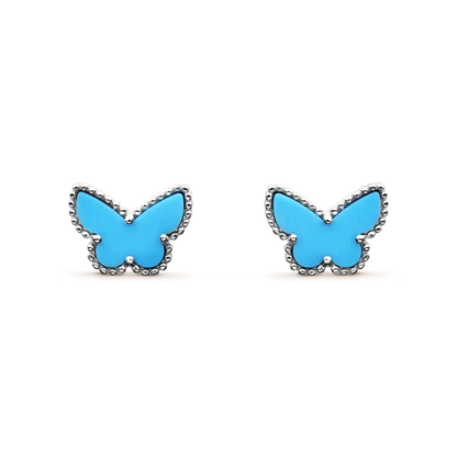 [Love's Uplift]BUTTERFLY TURQUOISE EARRINGS SILVER