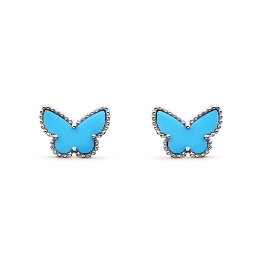 [Love's Uplift]BUTTERFLY TURQUOISE EARRINGS SILVER