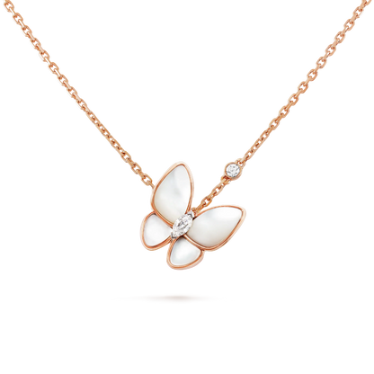 [Love's Uplift]BUTTERFLY MOP DIAMOND NECKLACE