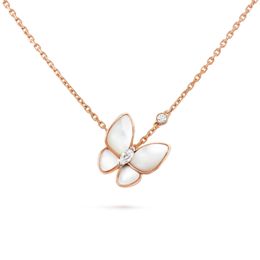 [Love's Uplift]BUTTERFLY MOP DIAMOND NECKLACE