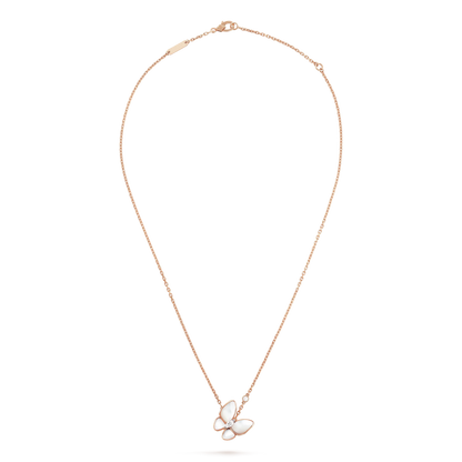 [Love's Uplift]BUTTERFLY MOP DIAMOND NECKLACE