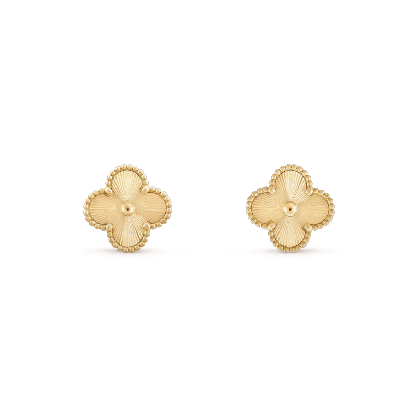 [Love's Uplift]CLOVER MINI 9.5MM LASER EARRINGS