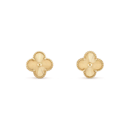 [Love's Uplift]CLOVER MINI 9.5MM LASER EARRINGS