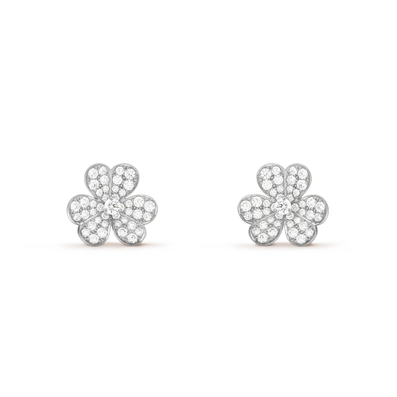 [Love's Uplift]CLOVER COMOS DIAMOND EARRINGS SILVER