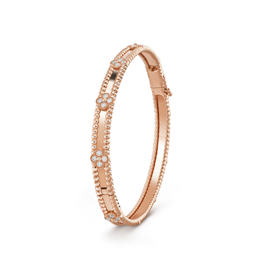 [Love's Uplift]CLOVER BRACELET 4MM DIAMONDS