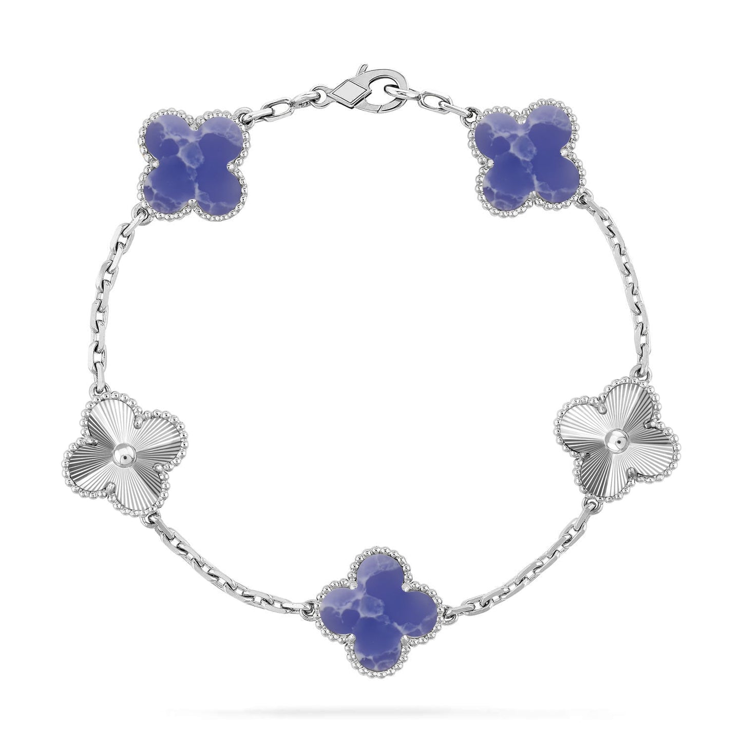[Love's Uplift]CLOVER 5 MOTIF BLUE VEINS BRACELET COLLECTION
