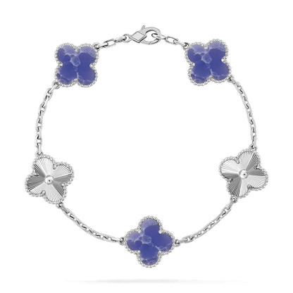 [Love's Uplift]CLOVER 5 MOTIF BLUE VEINS BRACELET COLLECTION