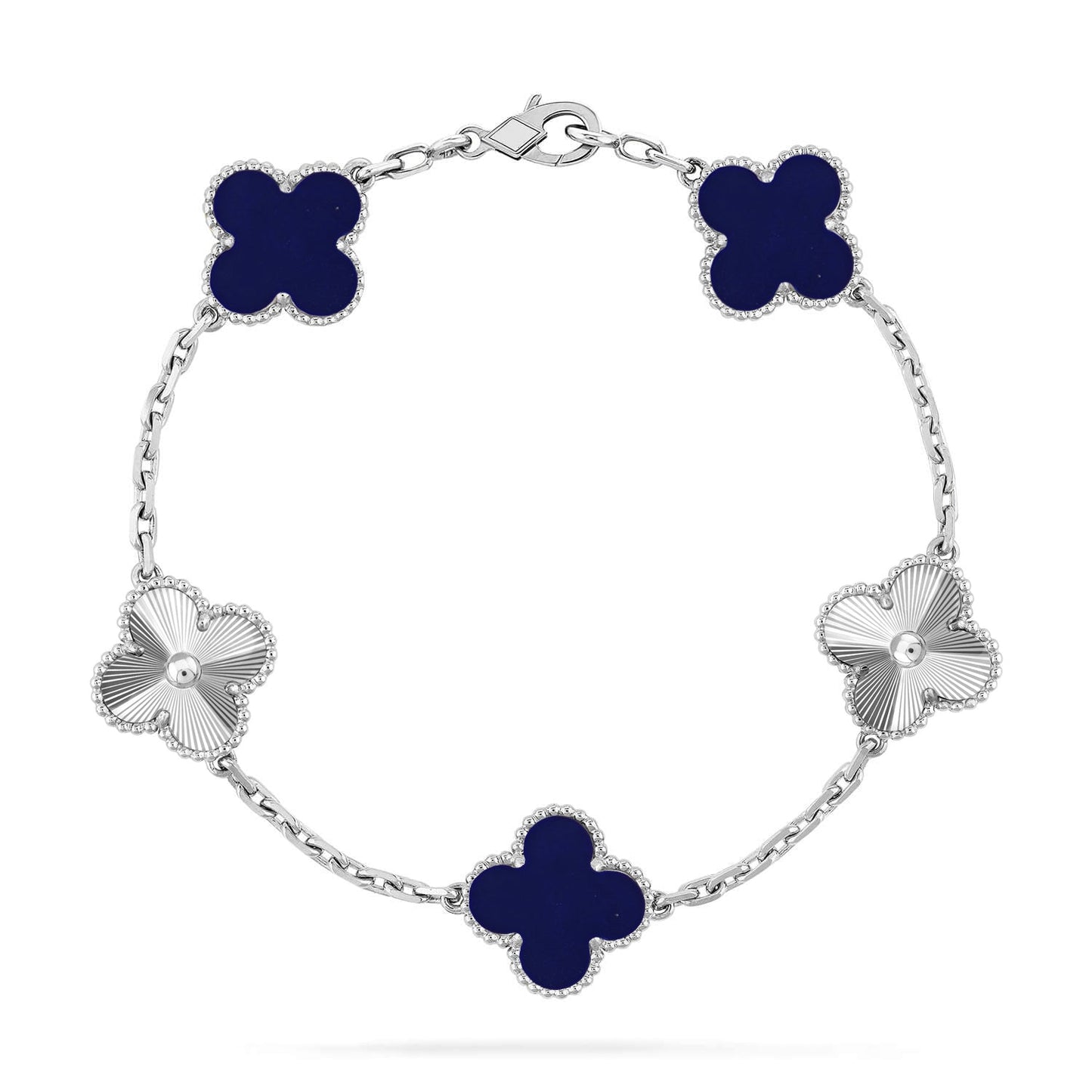 [Love's Uplift]CLOVER 5 MOTIF LAPIS LAZULI BRACELET COLLECTION