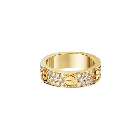 [Love's Uplift]LOVE RING 5.5MM DIAMONDS PAVED