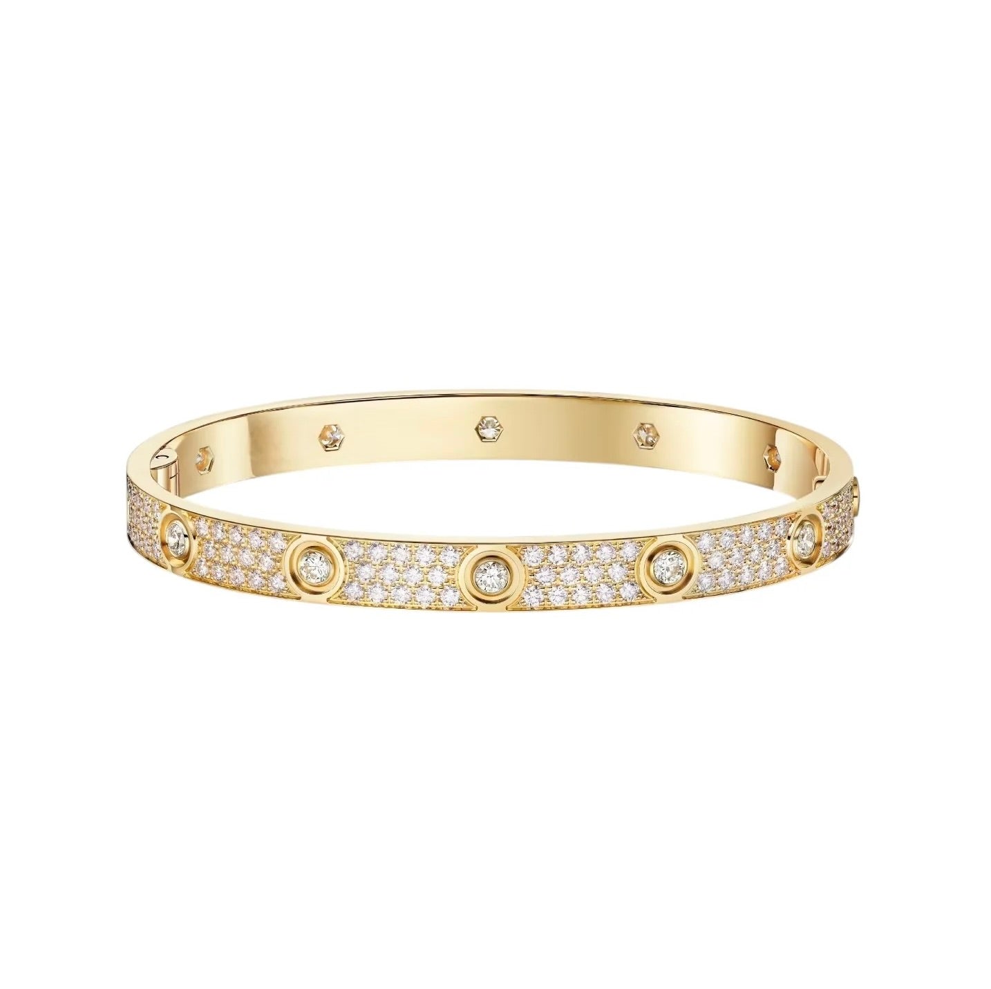 [Love's Uplift]LOVE BRACELET 6.1MM DIAMOND-PAVED 10 BIG DIAMONDS