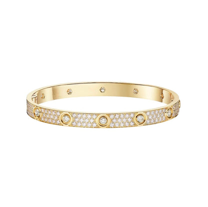 [Love's Uplift]LOVE BRACELET 6.1MM DIAMOND-PAVED 10 BIG DIAMONDS