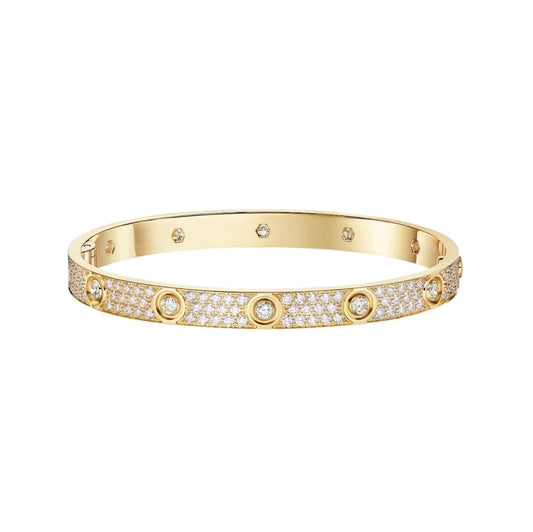[Love's Uplift]LOVE BRACELET 6.1MM DIAMOND-PAVED 10 BIG DIAMONDS