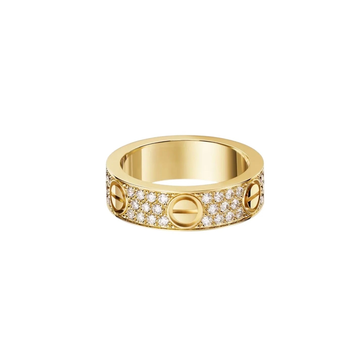 [Love's Uplift]LOVE RING 5.5MM DIAMONDS PAVED