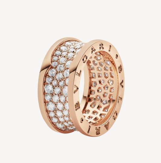 [Love's Uplift]ZERO 1 WITH PAVED DIAMONDS ON THE SPIRAL RING