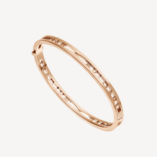 [Love's Uplift]ZERO 1 SPIRAL LOGO PINK GOLD BRACELET