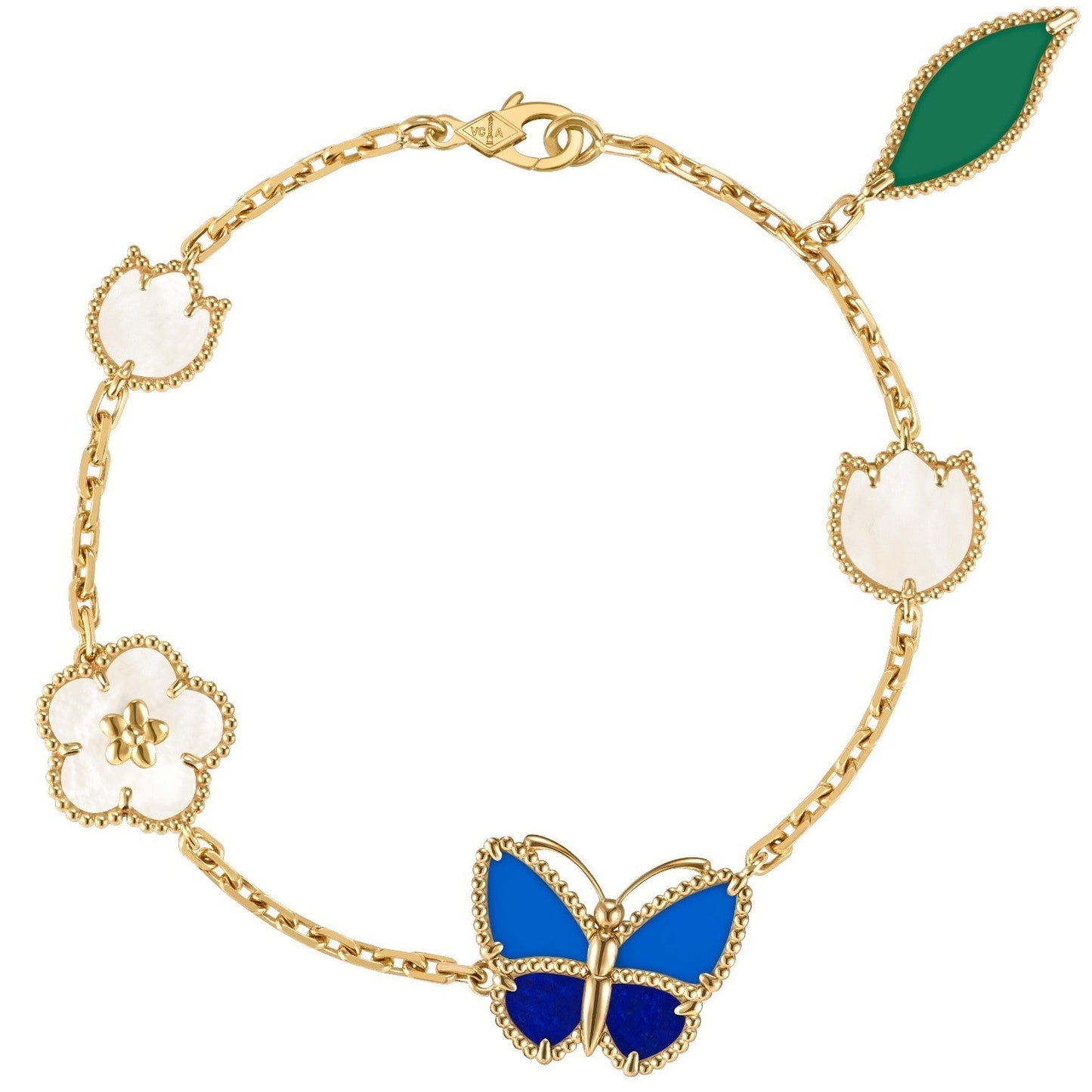 [Love's Uplift]LUCKY SPRING BUTTERFLY 5 MOTIF BRACELET