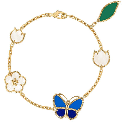 [Love's Uplift]LUCKY SPRING BUTTERFLY 5 MOTIF BRACELET