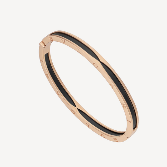 [Love's Uplift]ZERO 1 PINK GOLD WITH BLACK CERAMIC BRACELET
