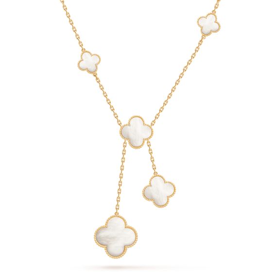 [Love's Uplift]CLOVER MOTHER OF PEARL NECKLACE 6 MOTIF