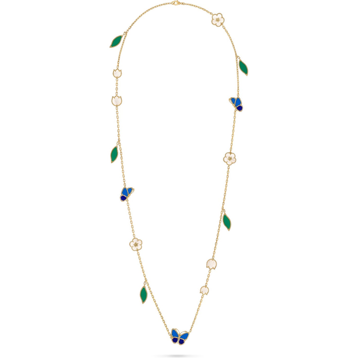 [Love's Uplift]LUCKY SPRING BUTTERFLY 15 FLOWER NECKLACE