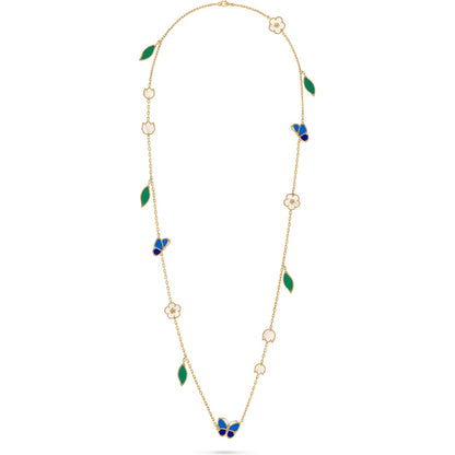 [Love's Uplift]LUCKY SPRING BUTTERFLY 15 FLOWER NECKLACE