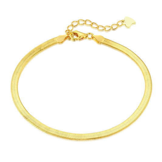 [Love's Uplift]Flat Snake Bone Chain Blade Necklace
