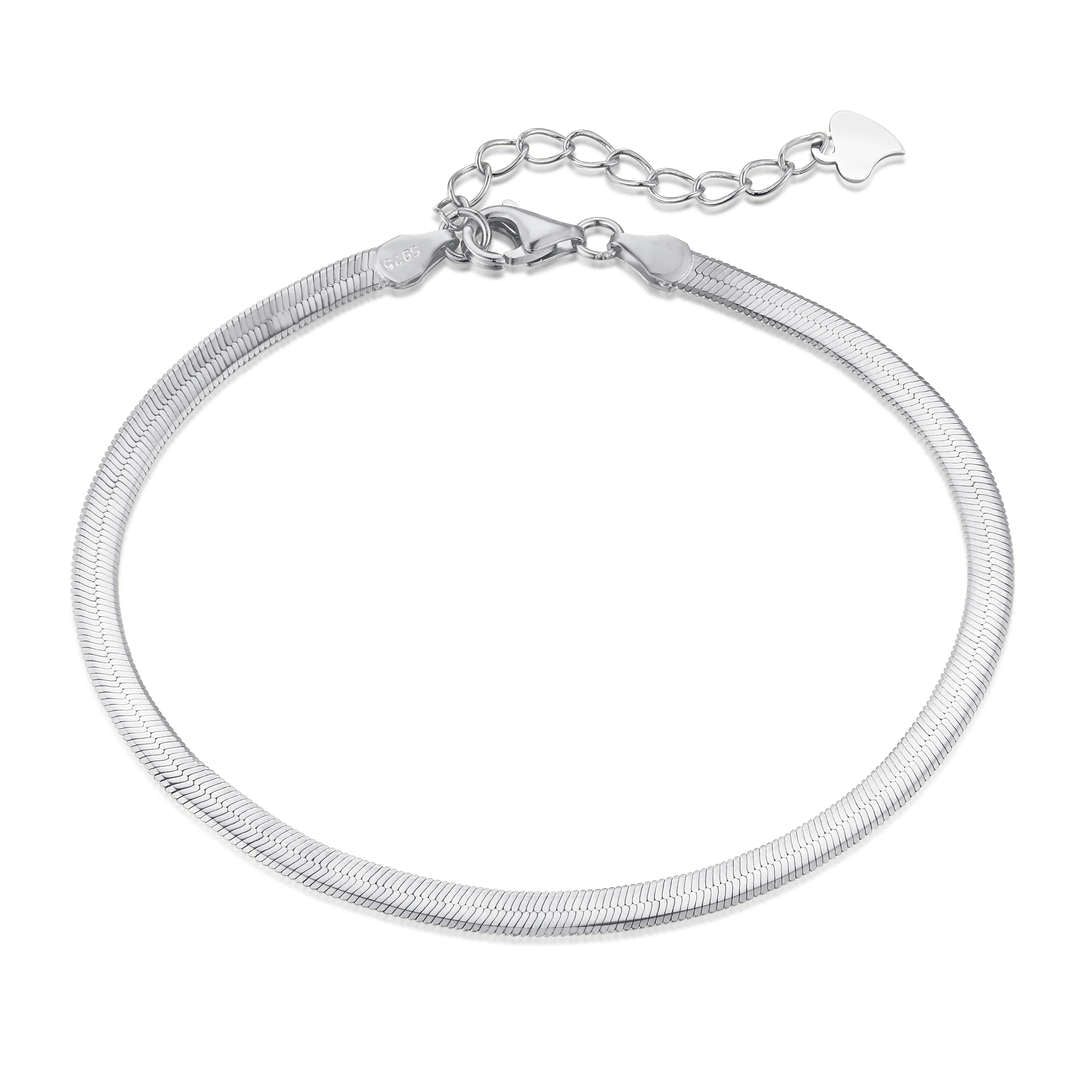 [Love's Uplift]Flat Snake Bone Chain Blade Necklace