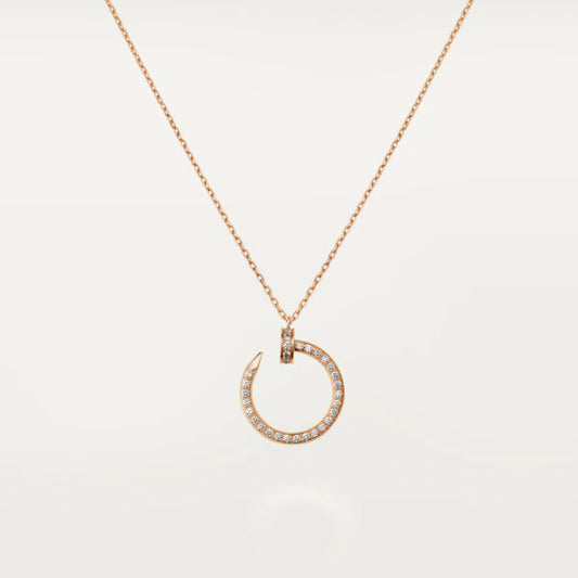 [Love's Uplift]JUSTE NECKLACE PINK GOLD DIAMONDS
