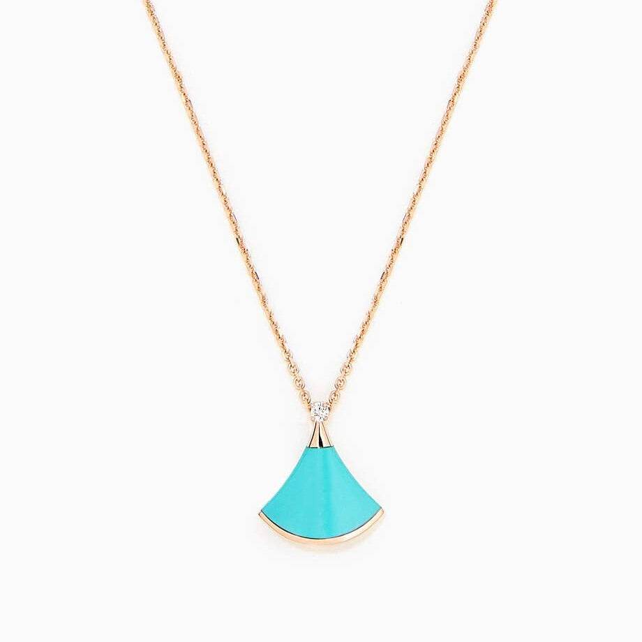 [Love's Uplift]DREAM NECKLACE TURQUOISE PINK GOLD