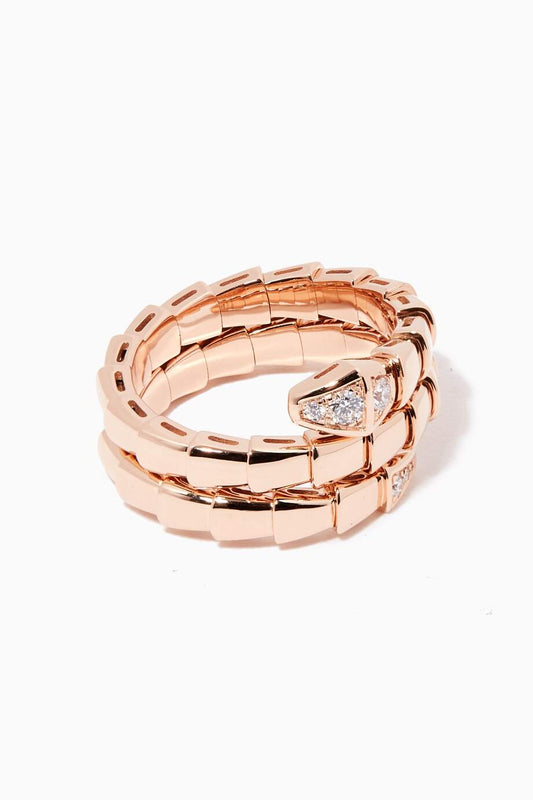 [Love's Uplift]SERPENTS DOUBLE ROW DIAMOND RING