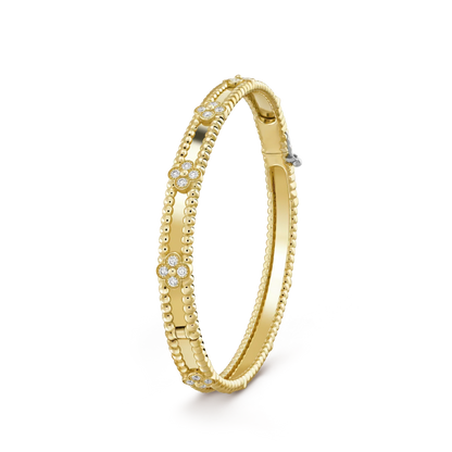 [Love's Uplift]CLOVER BRACELET 4MM DIAMONDS