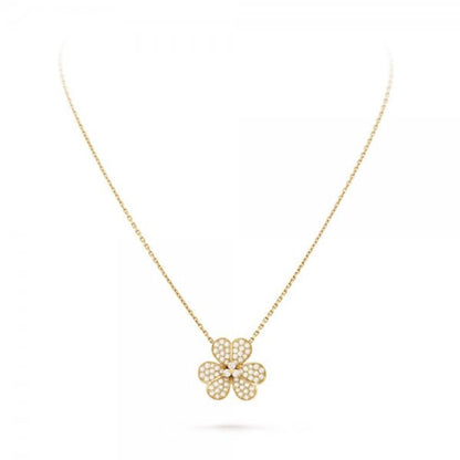 [Love's Uplift]FLOWER DIAMOND NECKLACE