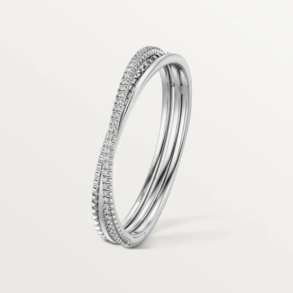 [Love's Uplift]ETINCELLE HALF-PAVED DIAMOND BRACELET