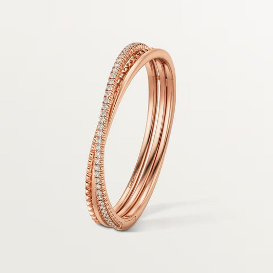 [Love's Uplift]ETINCELLE HALF-PAVED DIAMOND BRACELET