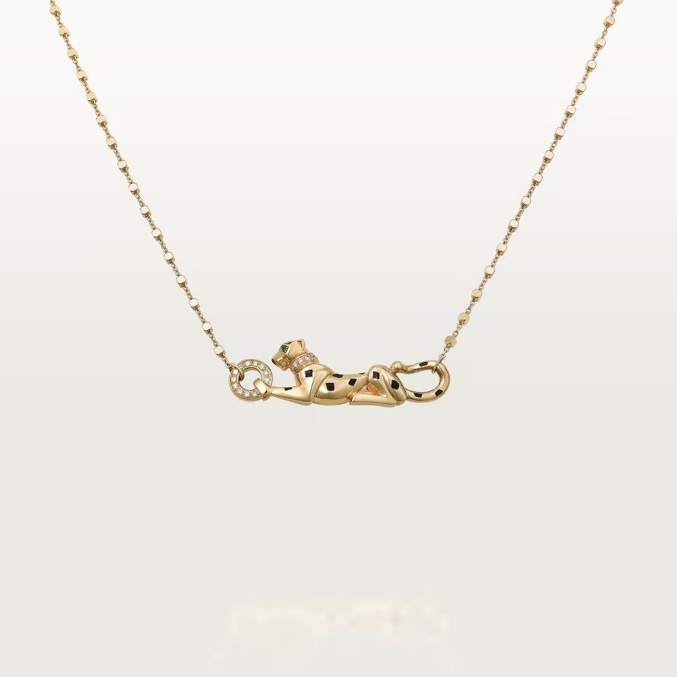 [Love's Uplift]PANTHERE FULL DIAMOND NECKLACE