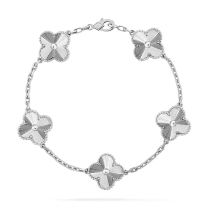 [Love's Uplift]CLOVER SILVER 5 MOTIFS BRACELET