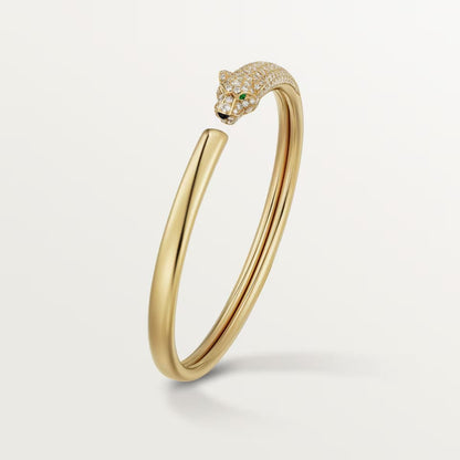 [Love's Uplift]PANTHERE HALF DIAMOND OPEN BRACELET