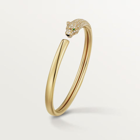[Love's Uplift]PANTHERE HALF DIAMOND OPEN BRACELET