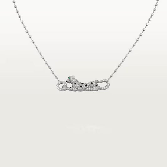 [Love's Uplift]PANTHERE PAVED DIAMOND NECKLACE