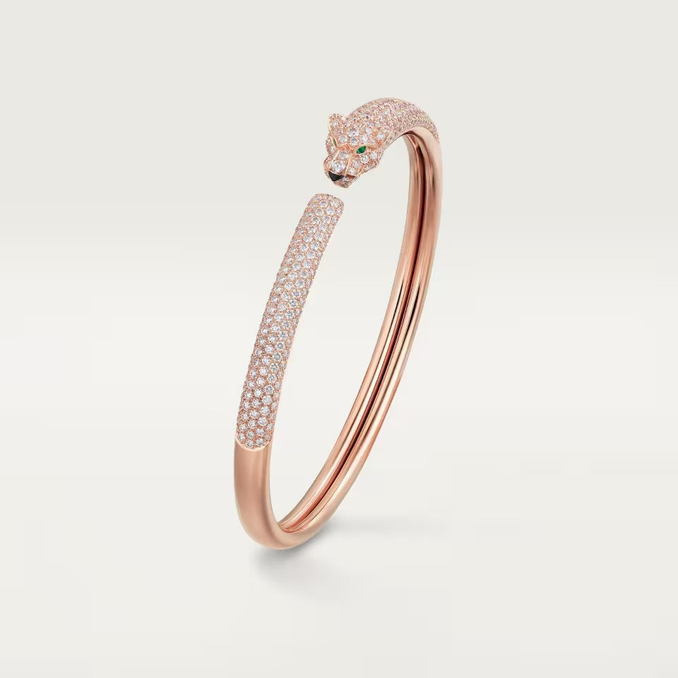 [Love's Uplift]PANTHERE FULL DIAMOND OPEN BRACELET
