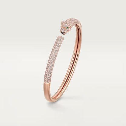 [Love's Uplift]PANTHERE FULL DIAMOND OPEN BRACELET