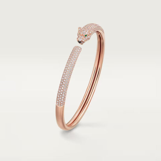 [Love's Uplift]PANTHERE FULL DIAMOND OPEN BRACELET