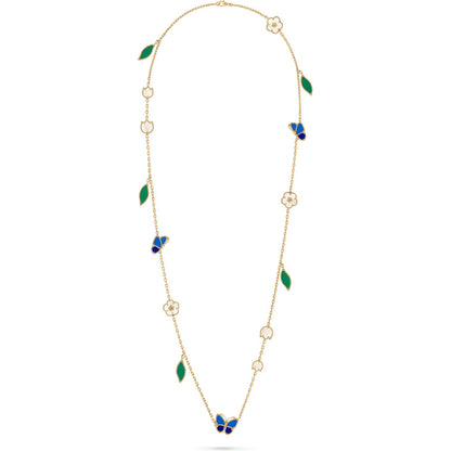 [Love's Uplift]LUCKY SPRING BUTTERFLY 15 FLOWER NECKLACE