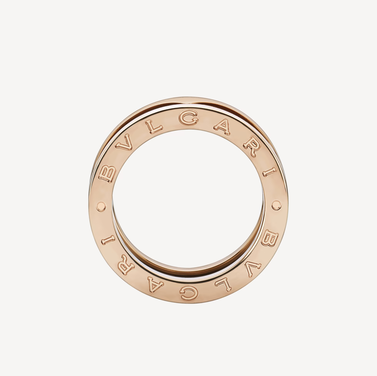 [Love's Uplift]ZERO 1 TWO-BAND LOOPS AND BLACK CERAMIC PINK GOLD RING